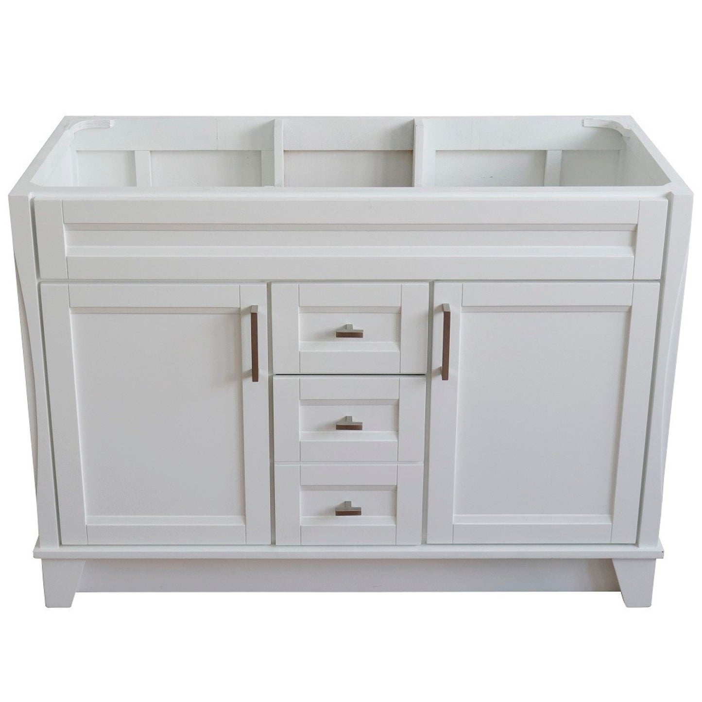 48" Double sink vanity in White finish cabinet only