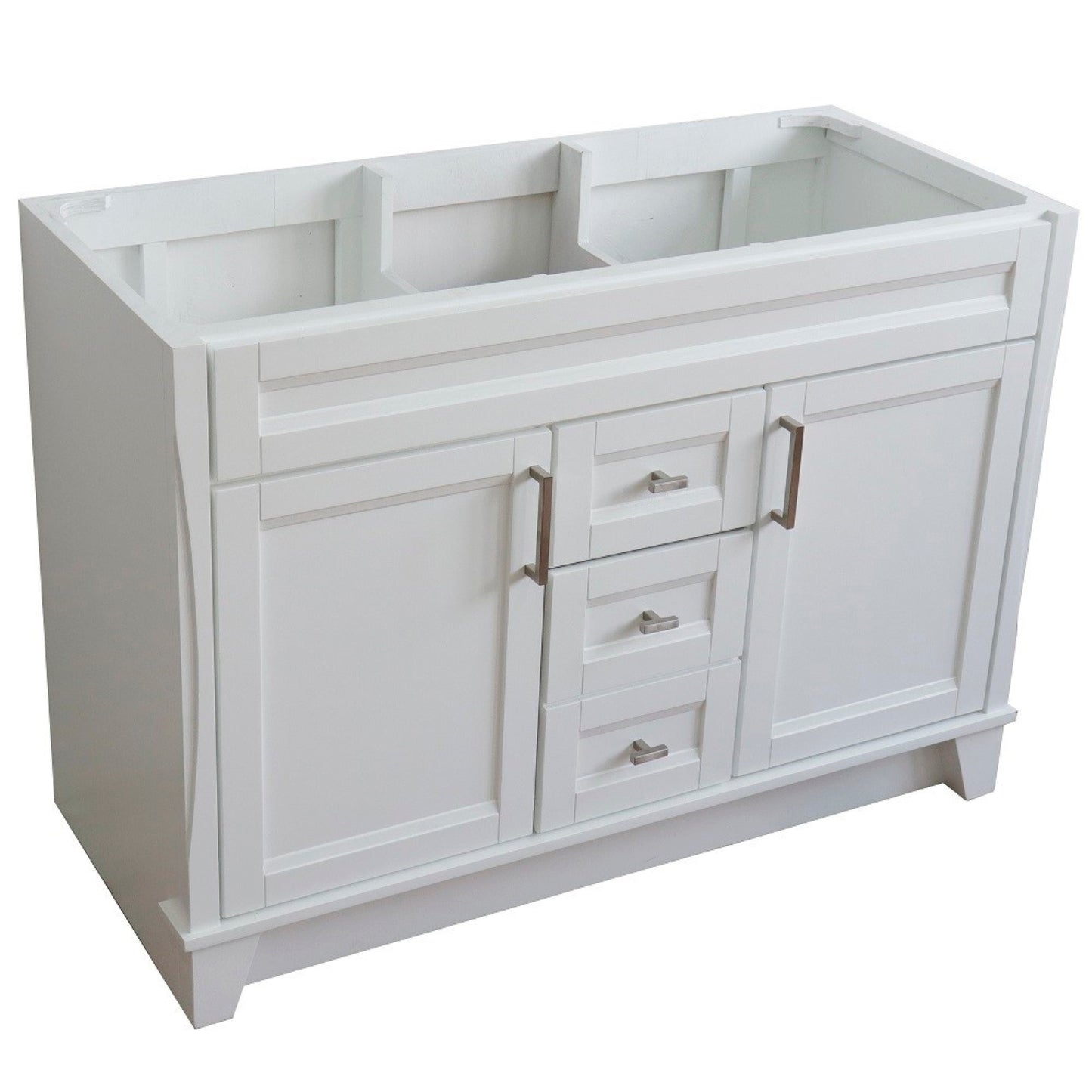 48" Double sink vanity in White finish cabinet only
