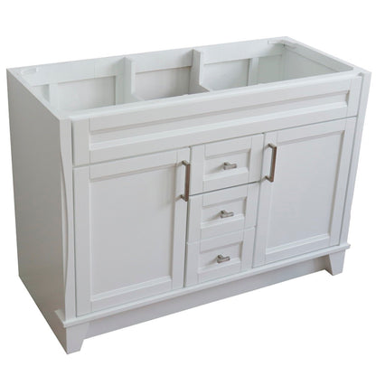 48" Double sink vanity in White finish cabinet only
