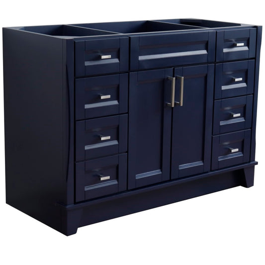 48" Single sink vanity in Blue finish cabinet only