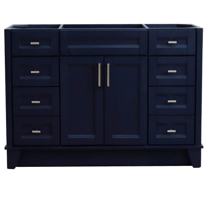48" Single sink vanity in Blue finish cabinet only