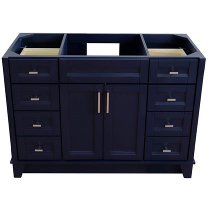 48" Single sink vanity in Blue finish cabinet only