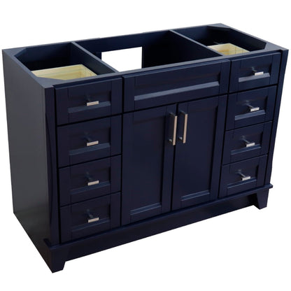 48" Single sink vanity in Blue finish cabinet only