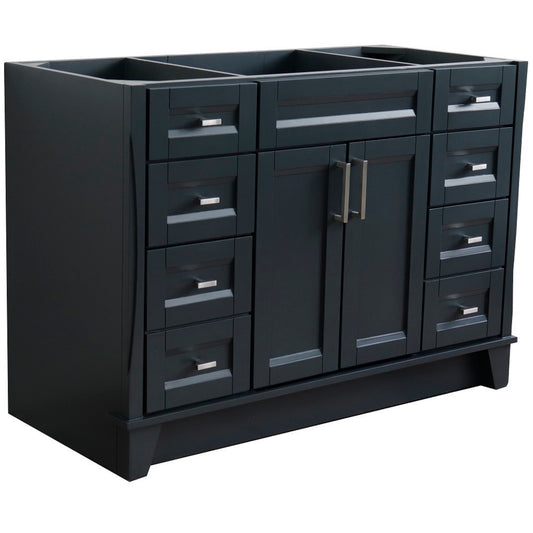 48" Single sink vanity in Dark Gray finish cabinet only