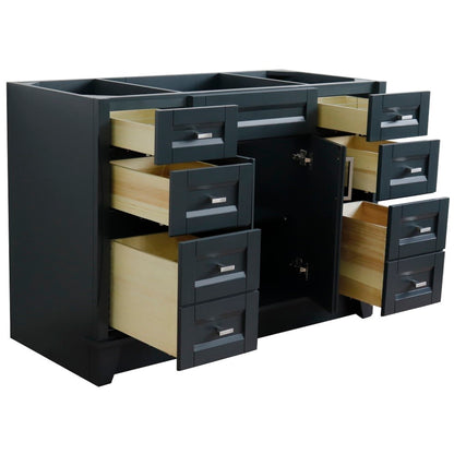 48" Single sink vanity in Dark Gray finish cabinet only