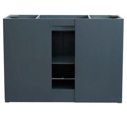 48" Single sink vanity in Dark Gray finish cabinet only