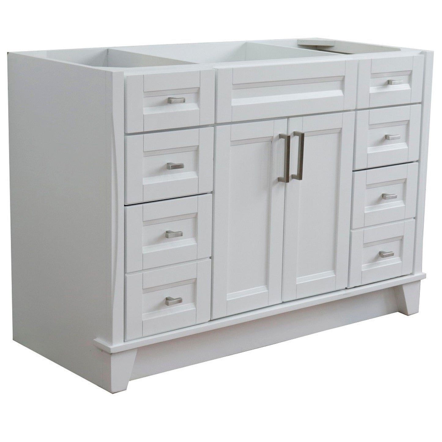 48" Single sink vanity in White finish cabinet only