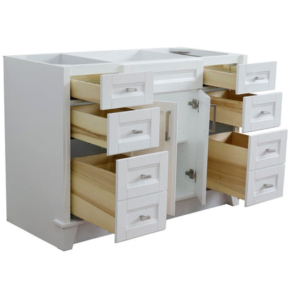 48" Single sink vanity in White finish cabinet only