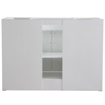 48" Single sink vanity in White finish cabinet only