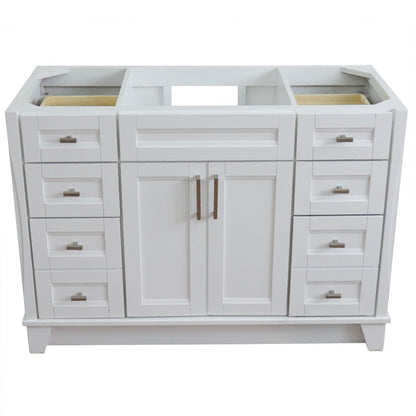 48" Single sink vanity in White finish cabinet only