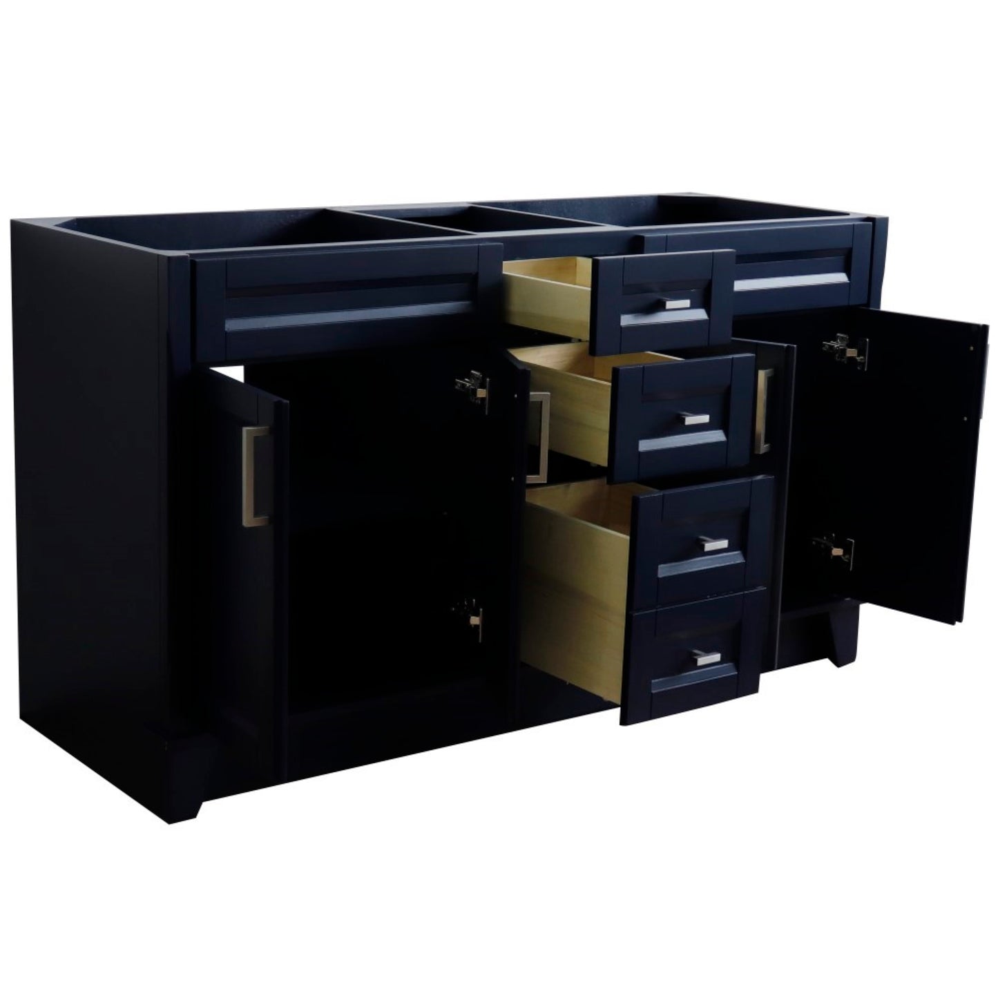 60" Double vanity in Blue finish cabinet only