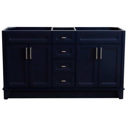 60" Double vanity in Blue finish cabinet only