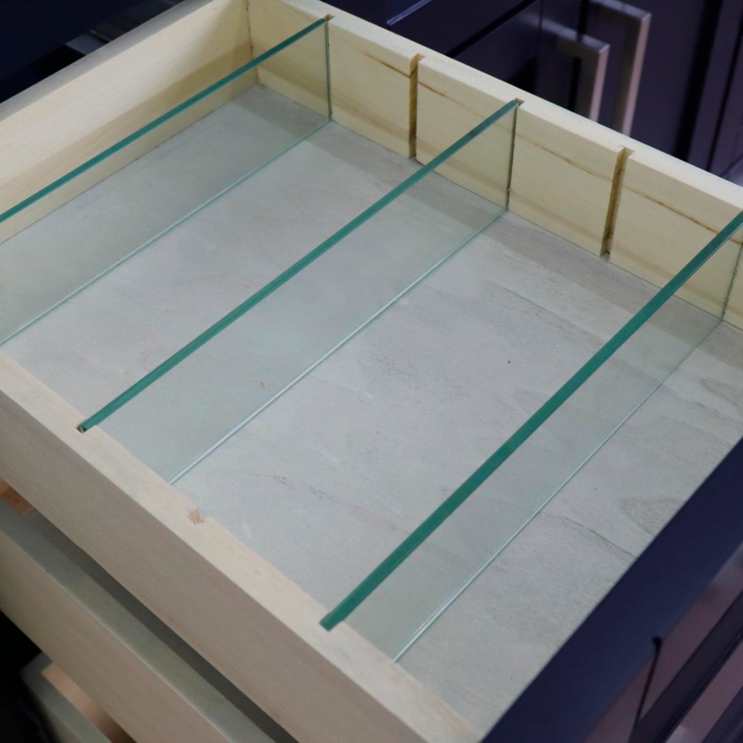 60" Double vanity in Blue finish cabinet only