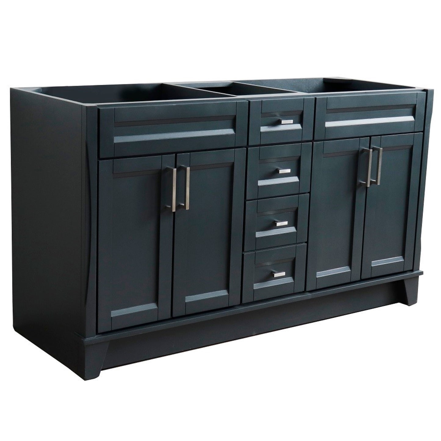 60" Double vanity in Dark Gray finish cabinet only