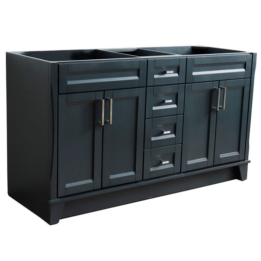 60" Double vanity in Dark Gray finish cabinet only