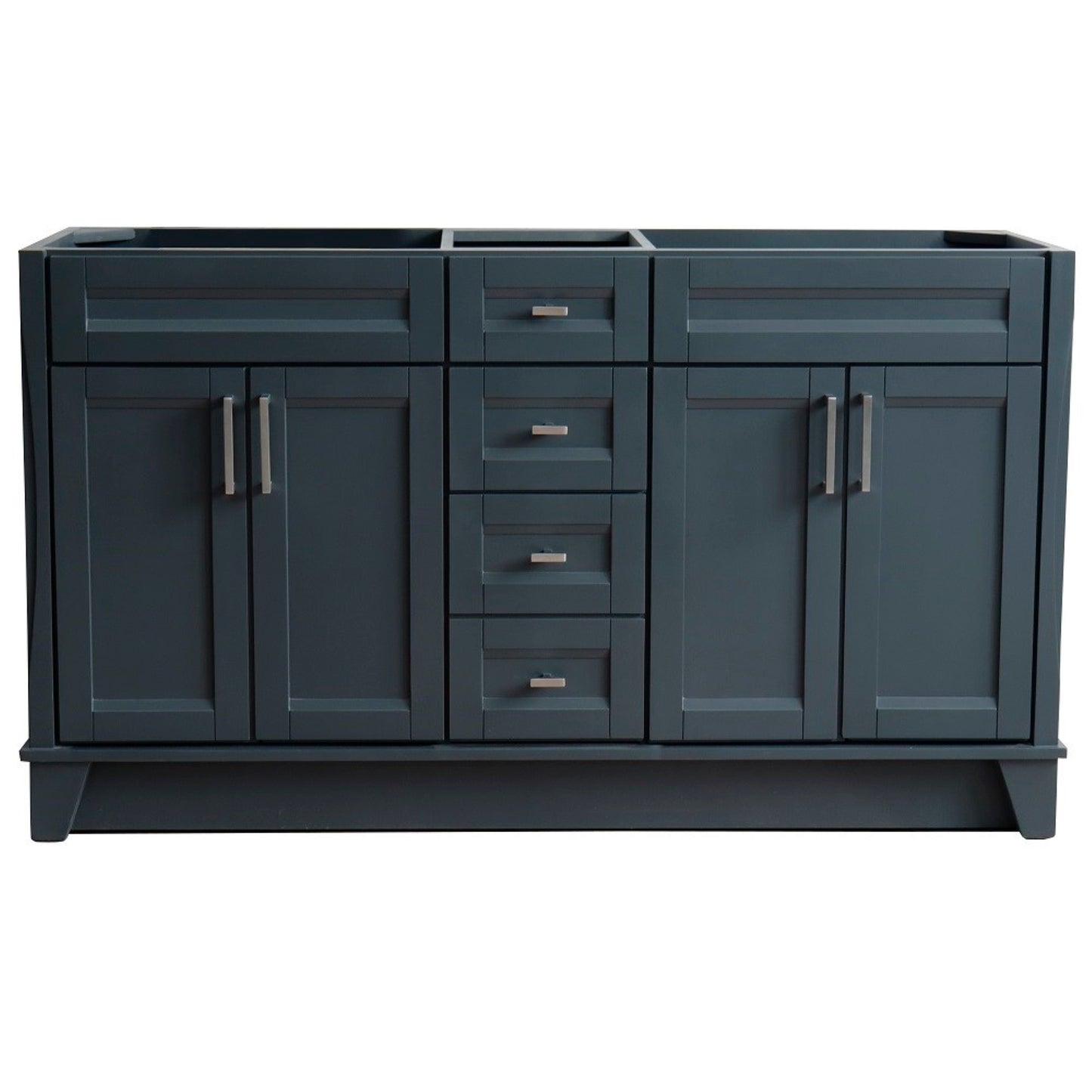 60" Double vanity in Dark Gray finish cabinet only