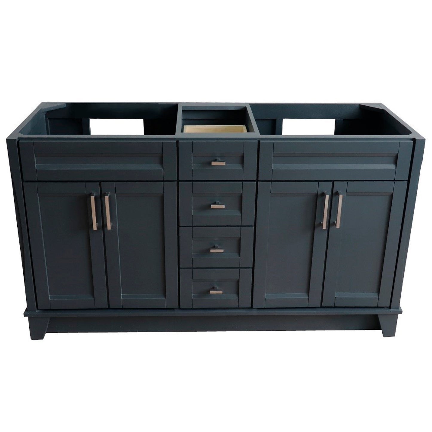 60" Double vanity in Dark Gray finish cabinet only