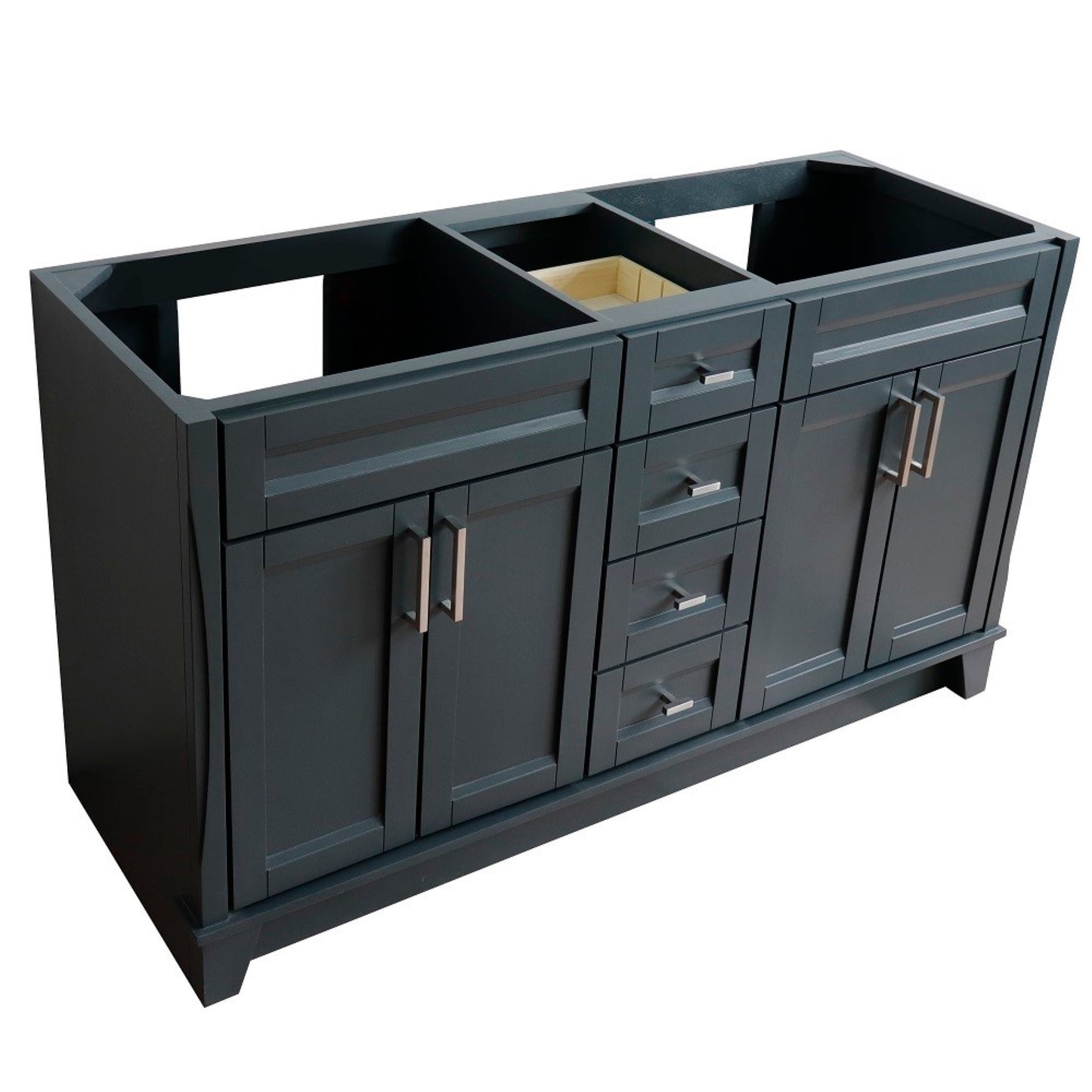 60" Double vanity in Dark Gray finish cabinet only