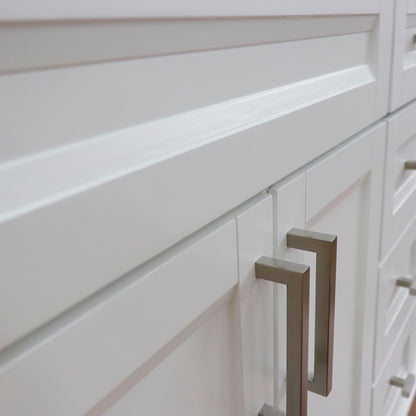 60" Double vanity in White finish cabinet only