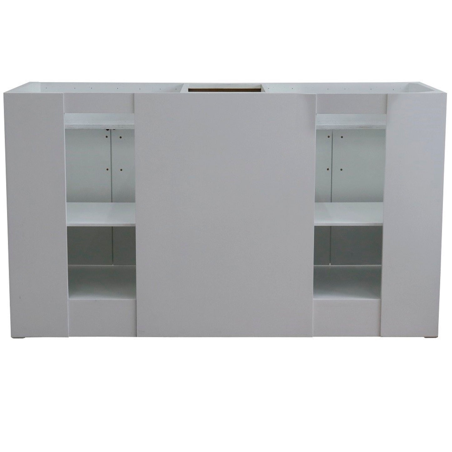 60" Double vanity in White finish cabinet only