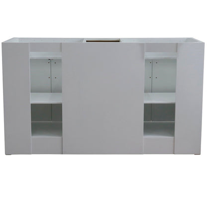 60" Double vanity in White finish cabinet only