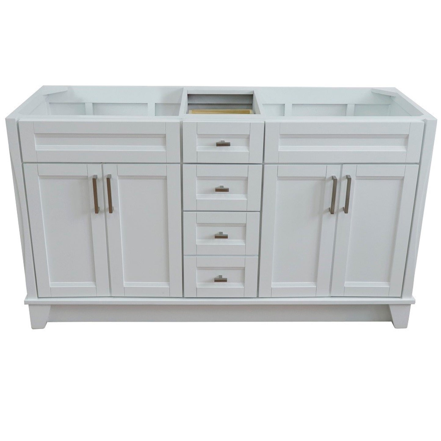60" Double vanity in White finish cabinet only