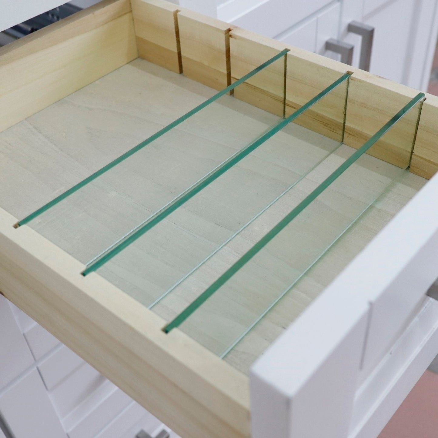 60" Double vanity in White finish cabinet only