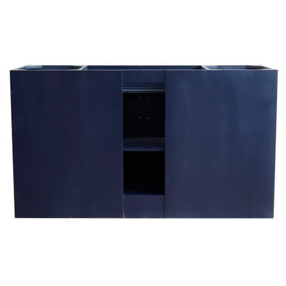 60" Single sink vanity in Blue finish cabinet only