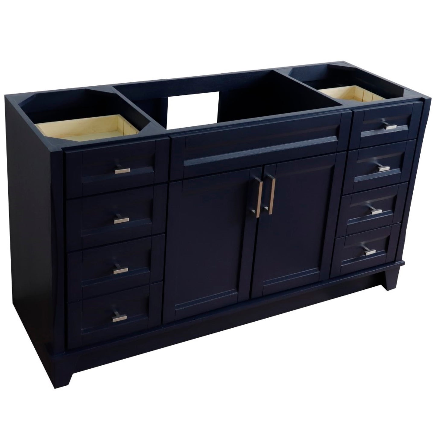 60" Single sink vanity in Blue finish cabinet only