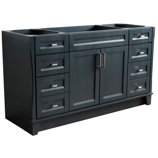 60" Single sink vanity in Dark Gray finish cabinet only
