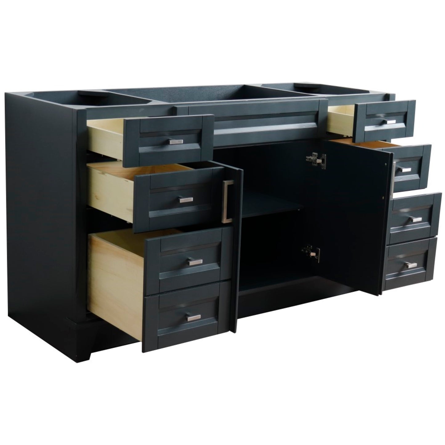 60" Single sink vanity in Dark Gray finish cabinet only