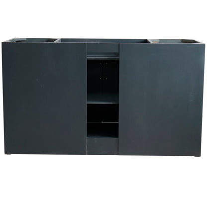 60" Single sink vanity in Dark Gray finish cabinet only