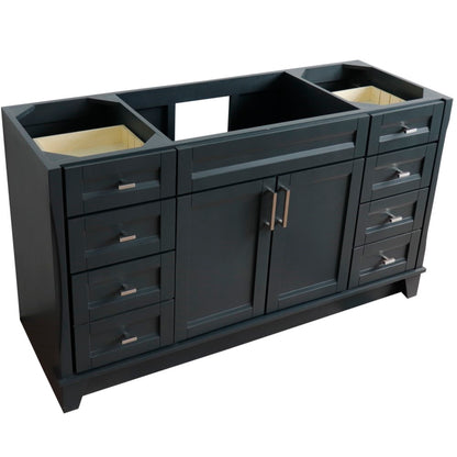 60" Single sink vanity in Dark Gray finish cabinet only