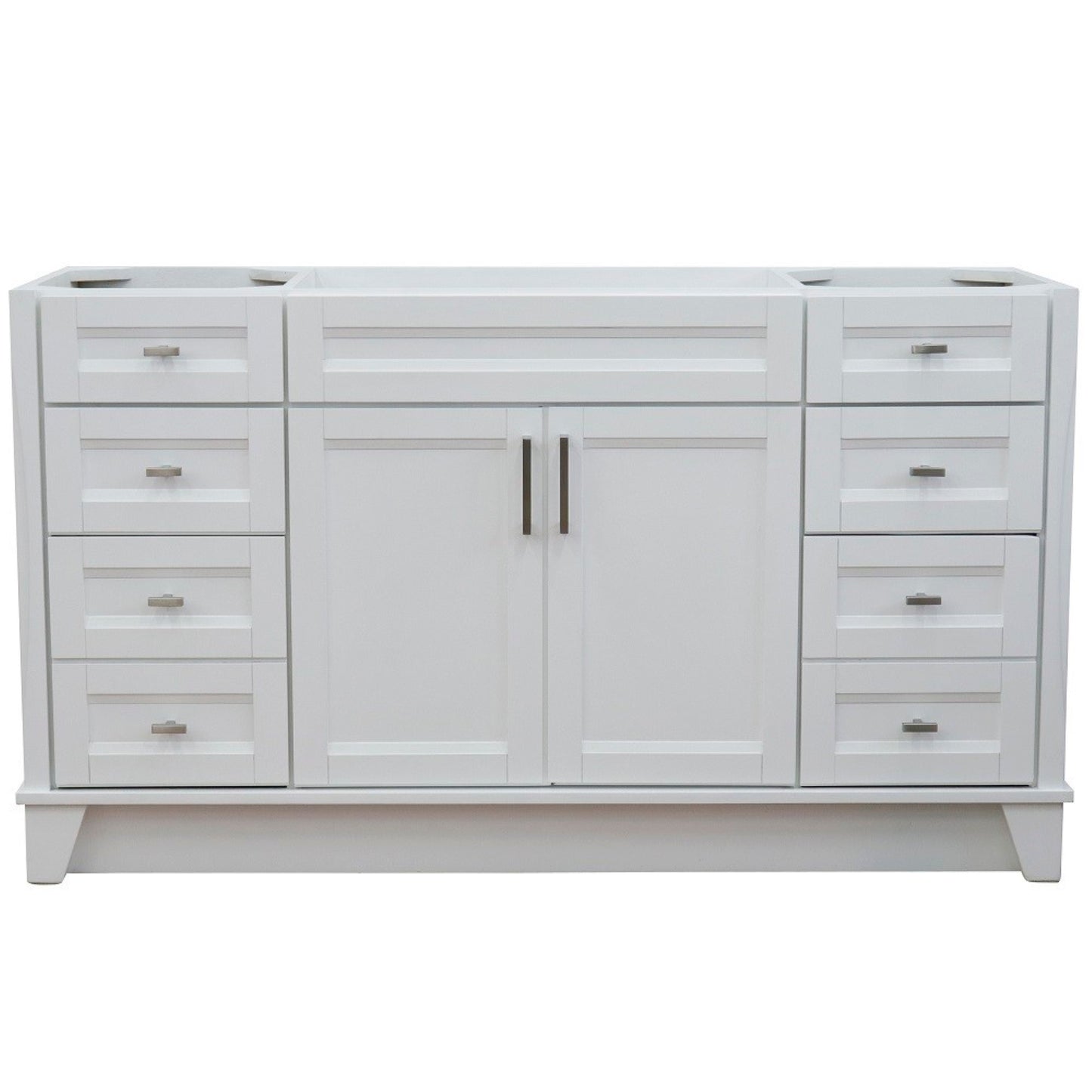60" Single sink vanity in White finish cabinet only