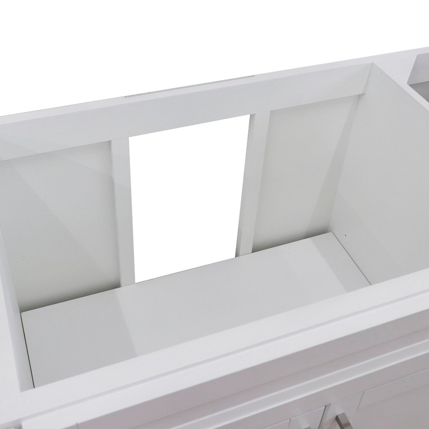60" Single sink vanity in White finish cabinet only