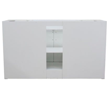 60" Single sink vanity in White finish cabinet only