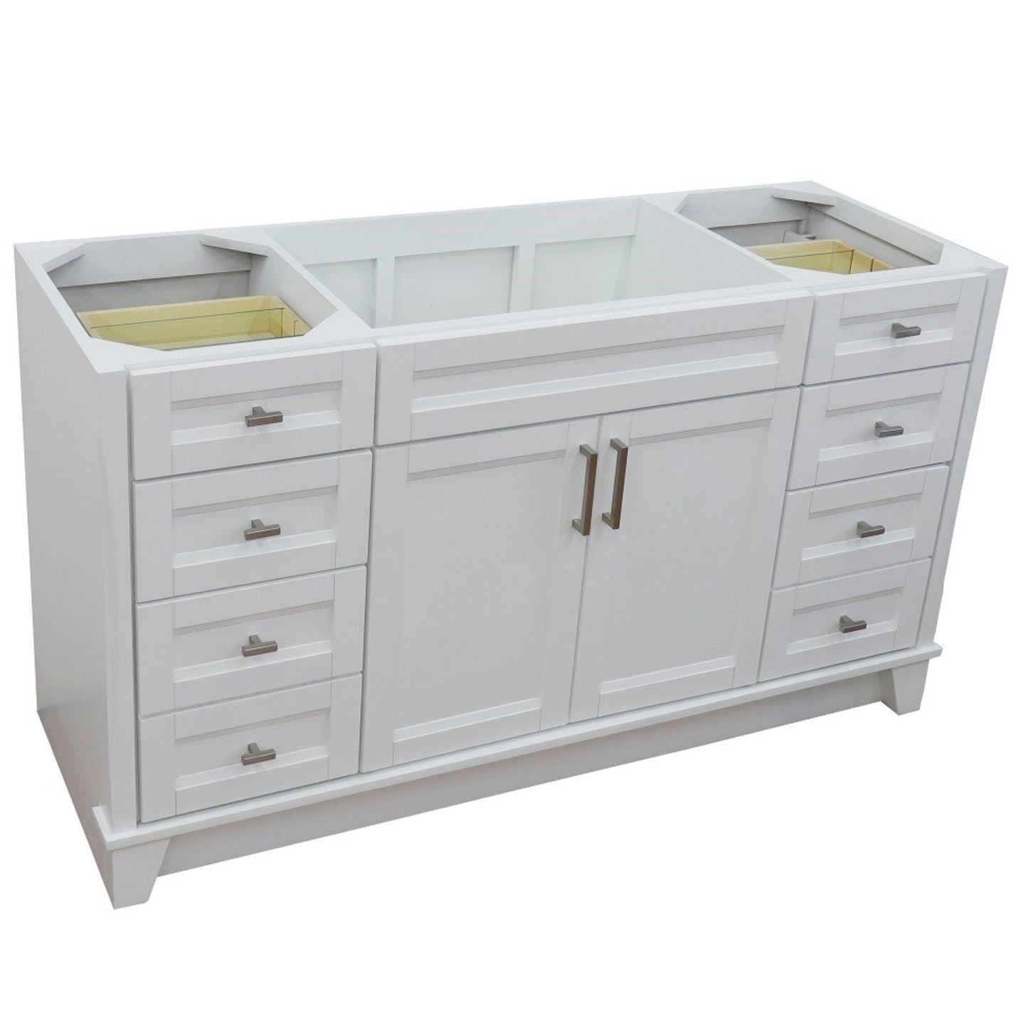 60" Single sink vanity in White finish cabinet only