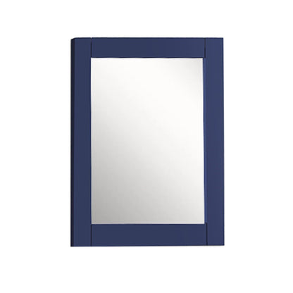 24" WOOD FRAME MIRROR IN BLUE