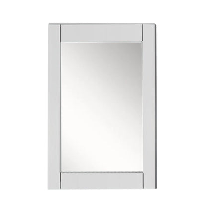 24" WOOD FRAME MIRROR IN WHITE