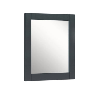 28" WOOD FRAME MIRROR IN DARK GRAY
