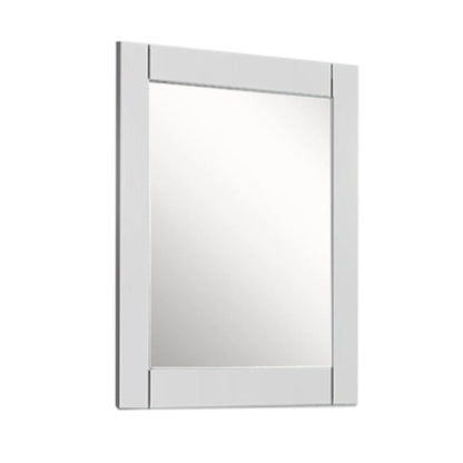 28" WOOD FRAME MIRROR IN WHITE