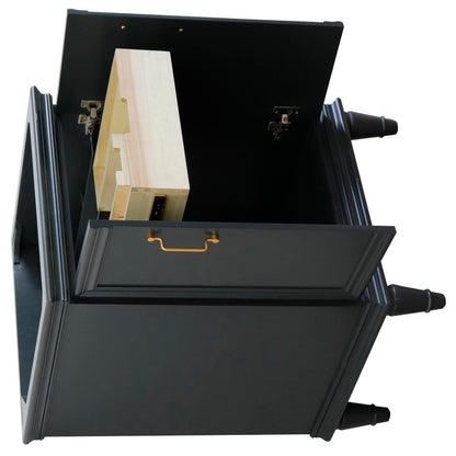 24" Single vanity in Dark Gray finish cabinet only