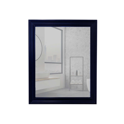 24" WOOD FRAME MIRROR IN BLUE