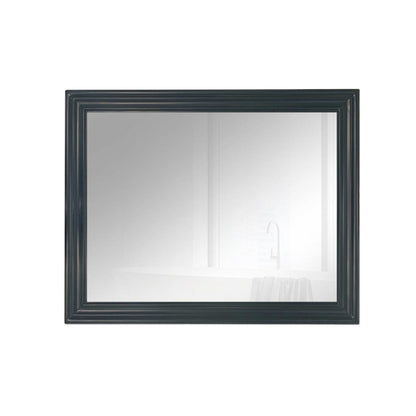 24" WOOD FRAME MIRROR IN DARK GRAY