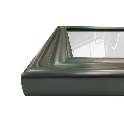 24" WOOD FRAME MIRROR IN DARK GRAY