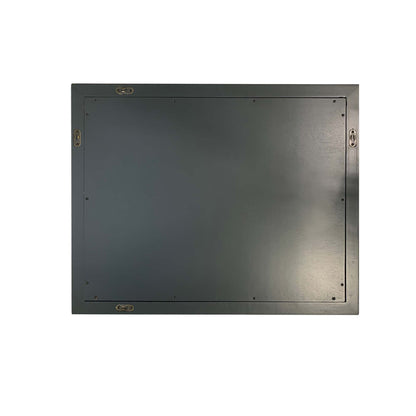 24" WOOD FRAME MIRROR IN DARK GRAY