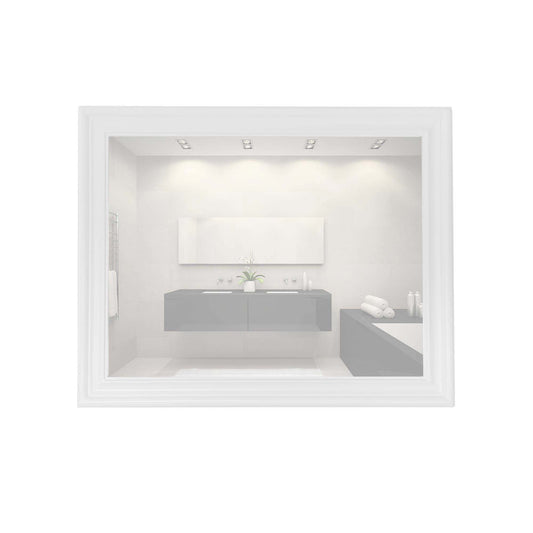24" WOOD FRAME MIRROR IN WHITE
