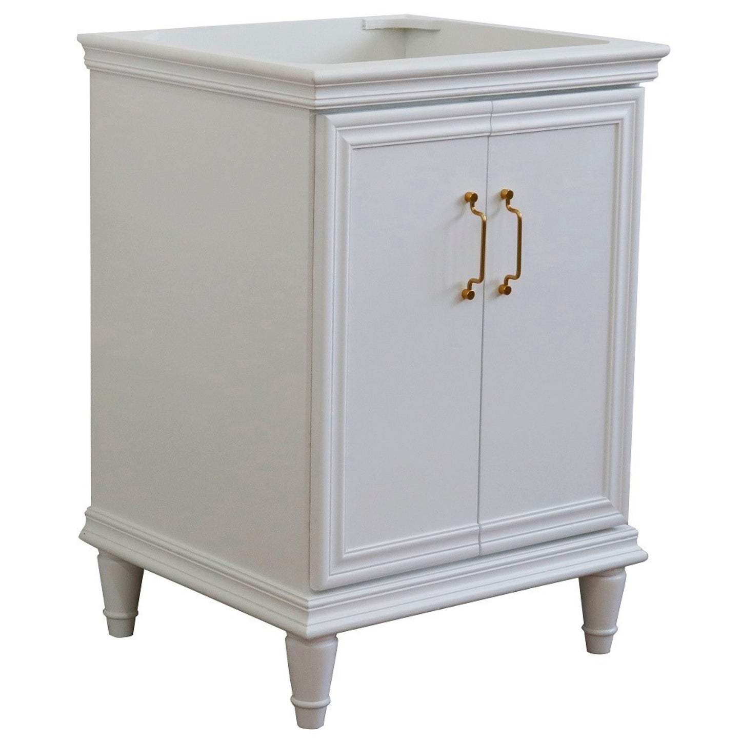 24" Single vanity in White finish cabinet only