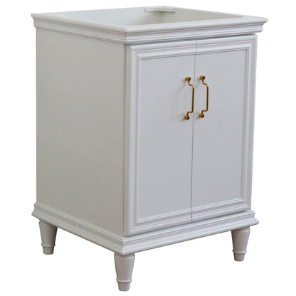 24" Single vanity in White finish cabinet only