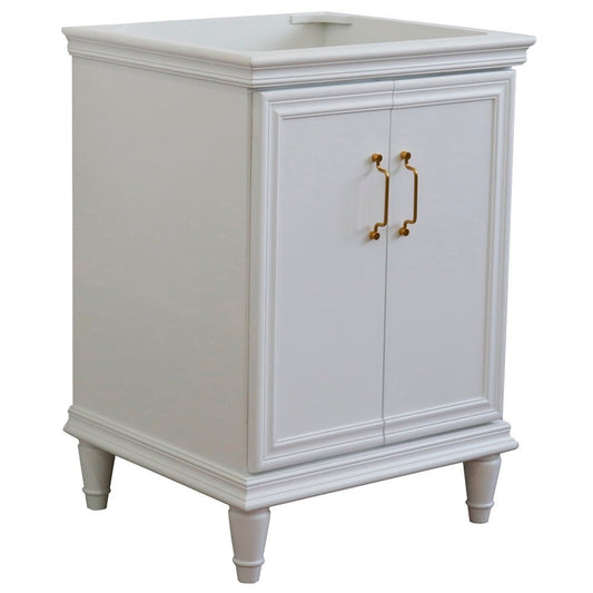 24" Single vanity in White finish cabinet only